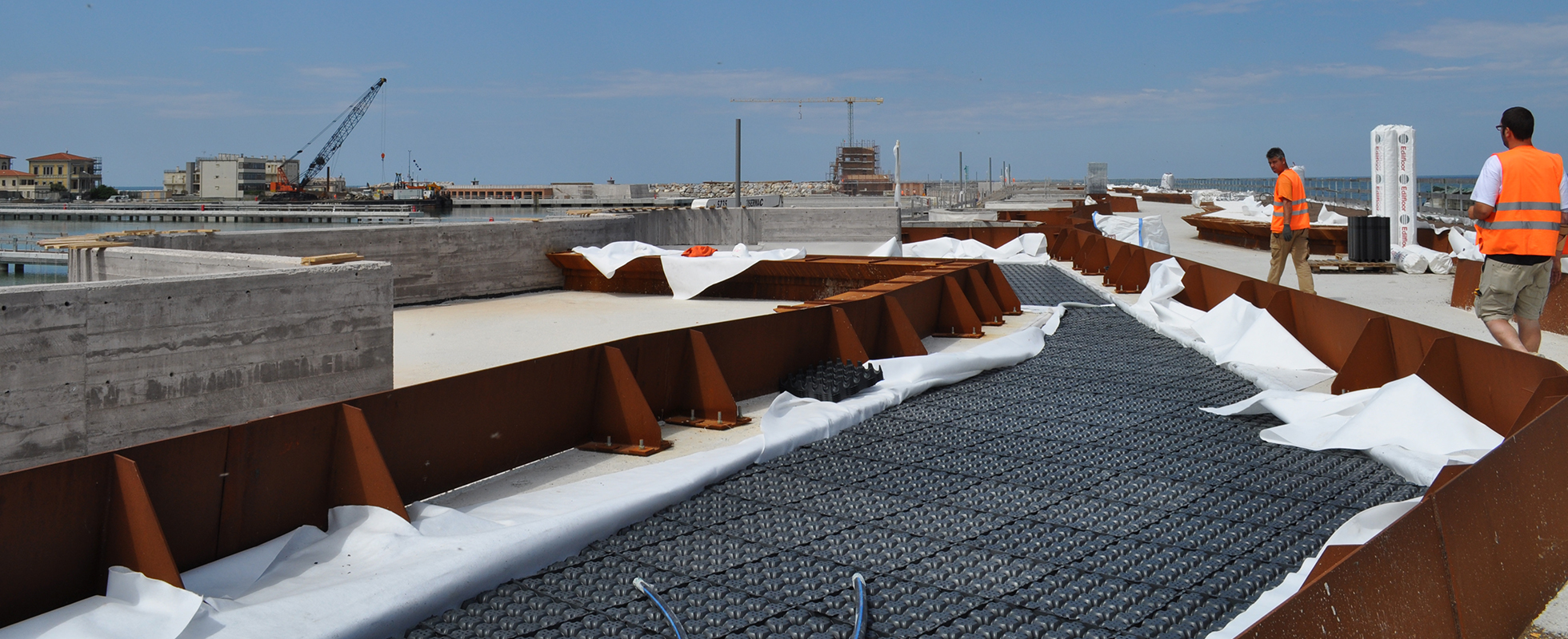 2 Geoplast Drainpanel at Sea Vision headquarters, Pavia, Italy